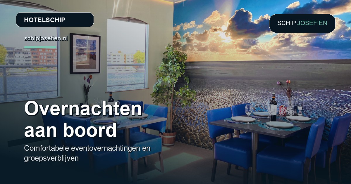 Hotelschip Roro Hotelschip en eventovernachtingen | Schip Josefien